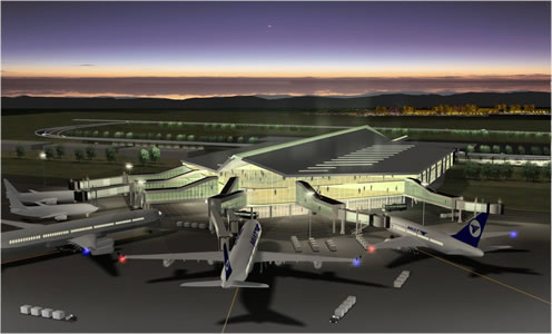 新ウランバートル国際空港のイメージ図（画像：三菱商事）