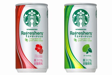 エナジードリンク「スターバックス リフレッシャーズ」（画像：サントリー食品インターナショナル）