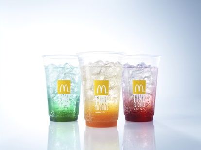 新炭酸ドリンク「マックフィズ」3種類（画像：日本マクドナルド）