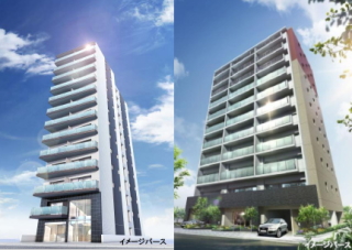 新日本建物＜８８９３＞（ＪＱＳ）が手がけていた分譲マンションプロジェクト「ルネサンス九段下ザ・レジデンス」（写真左）総戸数３５戸、「ルネサンス横浜阪東橋～医大通り～」（同右）　総戸数２９戸、合計６４戸を完売した。