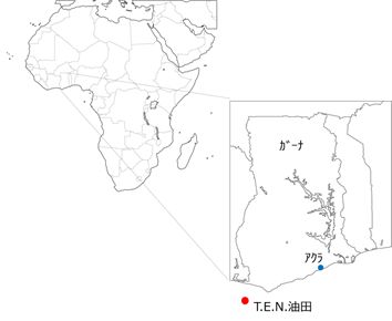 T.E.N.油田の位置図（画像：三井物産）