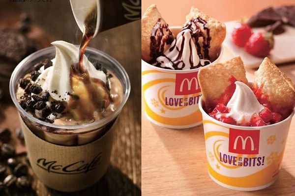 「アフォガート」（左）と「パイ アラモード」（右）のイメージ（画像：日本マクドナルド）