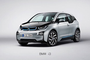 ビー・エム・ダブリューは13日、電気自動車（EV）「BMW i3（アイスリー）」とプラグインハイブリッド車（PHV）「BMW i8（アイエイト）」の購入希望申込の受付を開始すると発表した。写真はBMW i3。