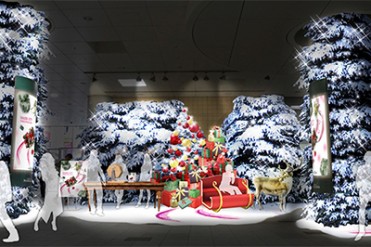 渋谷マークシティにクリスマスツリーの森