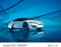 ホンダが20日、2013年ロサンゼルスオートショーで公開した新型の燃料電池電気自動車（FCEV）「Honda FCEV CONCEPT」（写真提供：ホンダ）
