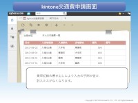 kintoneでの交通費申請画面イメージ（サイボウズ、ブレインハーツのプレスリリースより）