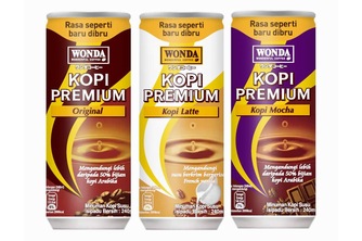 アサヒグループホールディングスが傘下のペルマニスを通じてマレーシアで発売する「WONDA」ブランドの缶コーヒー。
