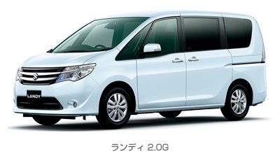 スズキが一部改良して1月21日に発売した3列シート8人乗りミニバンタイプ小型乗用車「ランディ」