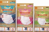 興和のマスク製品「三次元高密着マスク ふつうサイズ／すこし小さめ 女性用サイズ／こども用サイズ」