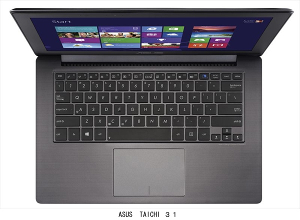 13.3インチ液晶2枚を搭載したASUSの薄型軽量Ultrabook「ASUS TAICHI 31」 