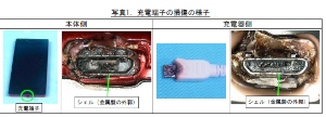 国民生活センターに調査依頼のあった焼損したスマートフォン（国民生活センターの報道発表資料より）