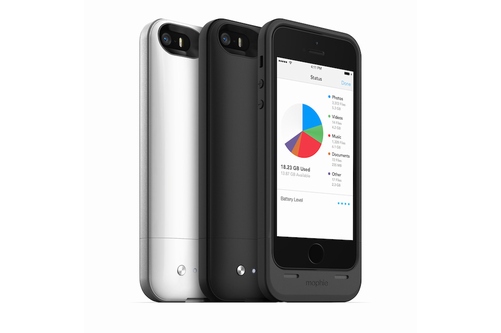 iPhone 5s / 5向けのストレージ内蔵バッテリーケース「mophie space pack ストレージ内蔵バッテリーケース for iPhone 5s/5」