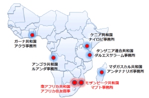 4月以降の住友商事のサブサハラ拠点を示す図（同社発表資料より）