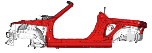 ダイハツ工業が6月に発表予定の新型オープンスポーツカー「COPEN」に採用する新技術の一つ「D-Frame」