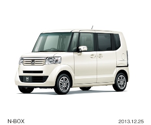 2013年度（2013年4月～2014年3月）の軽自動車新車販売台数1位を獲得したホンダの「N-BOX」
