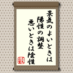 若く体力のある時は２、３日もあれば疲れがとれるのと同じように景気・企業々績の堅調な時の相場調整は大きくは下げてもじめじめしたものではなく陽性です。