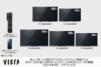 パナソニックが5月中旬に発売する50/58/65インチの4K解像度に対応した液晶テレビVIERA（ビエラ）の「AX800シリーズ」