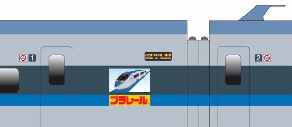 プラレールカーのラッピングイメージ図