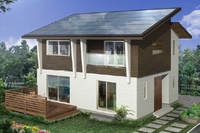 太陽光パネルを標準搭載した環境配慮型住宅「BREATH Gran roof」のイメージ。