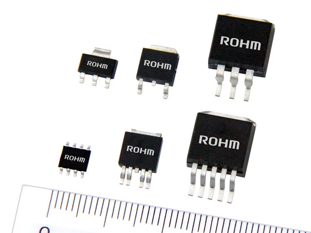 ロームは、車載用電源のロードロップアウト(LDO)レギュレータIC「BD4xxMxシリーズ」16機種を一挙に開発した