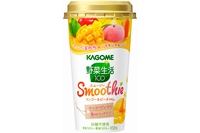 カゴメが7月8日に発売する「野菜生活100　Smoothie マンゴー＆ピーチMix」