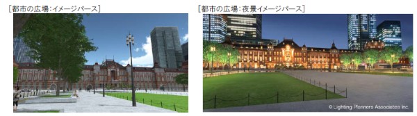 新たに設けられる都市の広場（仮称）のイメージパース