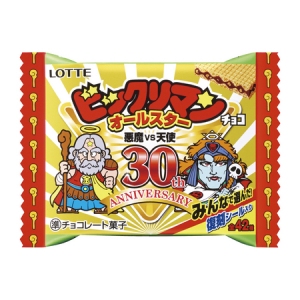 ロッテは、『ビックリマンチョコ 悪魔VS天使シリーズ』の30周年を記念し、『ビックリマンオールスターチョコ』を関東甲信越エリアで8月26日から先行発売する。