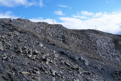 デナリ国立公園の恐竜足跡化石産地（北海道大学の発表資料より）