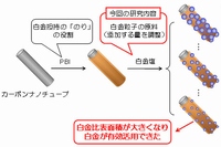 今回の研究では、白金粒径と密度を低減させることで白金表面を有効活用している。写真は、九州大学の発表資料より。