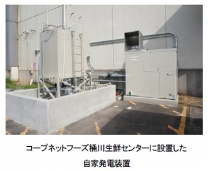 コープネット事業連合は、コープネットフーズ桶川生鮮センター（埼玉県桶川市）で、店舗で回収した廃食油による自家発電装置の実証実験を9月から開始する。