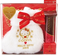 サンリオは、ベルギーの高級チョコレートブランド、ゴディバジャパンとコラボレーションした『GODIVA &ハローキティ』を11月6日に新発売する。©1976, 2014 SANRIO CO., LTD.