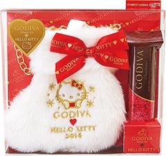 サンリオは、ベルギーの高級チョコレートブランド、ゴディバジャパンとコラボレーションした『GODIVA &ハローキティ』を11月6日に新発売する。©1976, 2014 SANRIO CO., LTD.