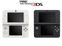 「Newニンテンドー3DS」は、従来機「ニンテンドー3DS」と同じく、標準タイプと大きめのLLタイプの2種類が発売された。希望小売価格は標準タイプ:16000円(税別)、LLタイプ:18800円(税別)。※画像は標準タイプ。こちらのサイズには、着せ替えプレートも販売されている。