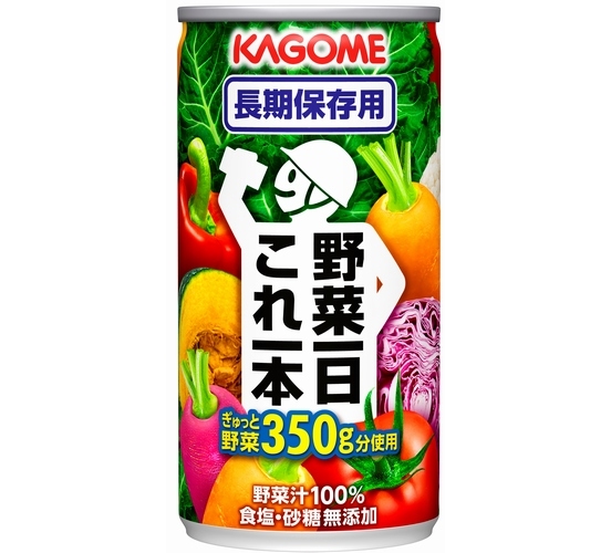 カゴメは、5年間保存が可能な「野菜一日これ一本長期保存用」を2015年2月17日に新発売する。