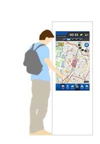 地図表示と多言語コールセンターを組み合わせた訪日外国人向け多言語コンシェルジュサービス「Smart-Com(スマートコム)」の利用イメージ 地図表示と多言語コールセンターを組み合わせた訪日外国人向け多言語コンシェルジュサービス「Smart-Com(スマートコム)」の利用イメージ