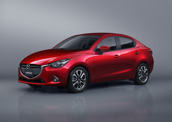 マツダは、今月28日から開催される「タイ国際モーターエキスポ2014」で新型「Mazda2(日本名デミオ)」のセダンを世界初公開する（写真提供：マツダ）