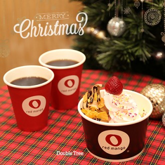 フローズンヨーグルト専門店「レッドマンゴー」より、Xmasツリーをイメージした限定セット