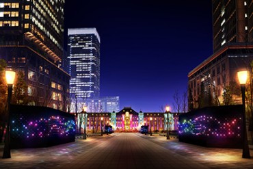 東京駅を“大正浪漫の色彩”でライトアップする「東京ミチテラス2014」開催