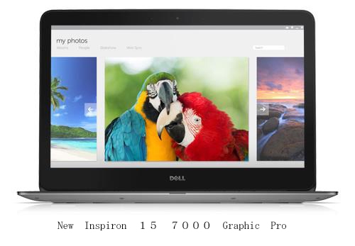 デル初の4K解像度の液晶画面を採用したWindows 8.1搭載ノートパソコン「New Inspiron 15 7000Graphic Pro」（写真：同社発表資料より）