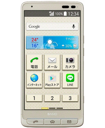 KDDI、沖縄セルラーが2月中旬より発売するau初のシニア向けスマートフォン「BASIO」（写真提供：KDDI）
