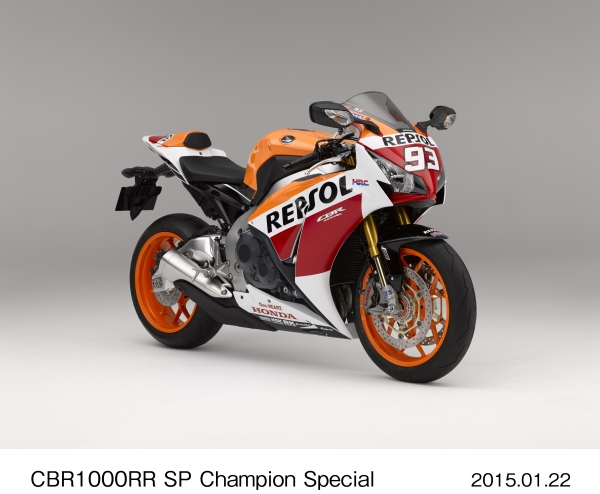 同梱ステッカーを貼付した状態の「CBR1000RR SP Champion Special」（写真提供：ホンダ）