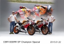 「CBR1000RR SP」にMotoGPクラスに出場している「Repsol Honda Team」の2014年シーズンカラーを施した「CBR1000RR SP Champion Special」（写真提供：ホンダ）
