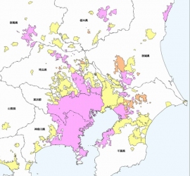 東京ガスや同社グループ会社などのガス供給エリアの概要図（東京ガスの発表資料より）