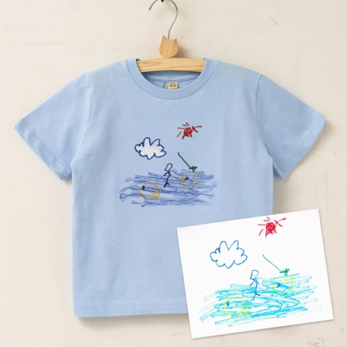 写真 日本初 こどもの描いたイラストが刺繍tシャツになるサービス クレヨンパラダイス がオープン 4 家庭 家族 財経新聞