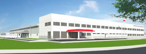日立オートモティブシステムズインドネシア新工場の完成予想図（日立オートモティブシステムズの発表資料より）
