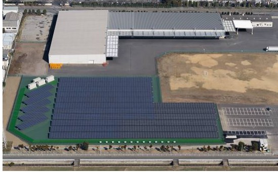 GSユアサが建設した群馬太陽光発電所の全景(GSユアサの発表資料より)