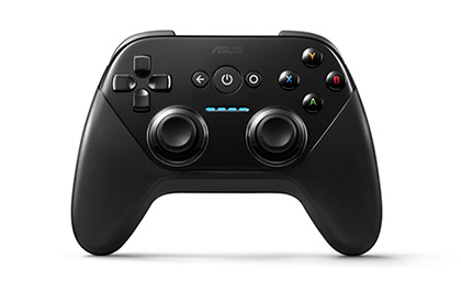 「Android TV」を初めて搭載したGoogleのメディアプレイヤー「Nexus Player」のゲームコントローラー（写真：同社発表資料より）