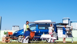 日産自動車は、「究極のスマートバーベキューカ―」の開発プロジェクトで出資を募集する（写真：同社発表資料より）
