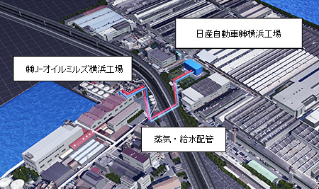 【位置図】横浜市鶴見区大黒町（日産自動車の発表資料より）