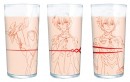 渚カヲル・綾波レイ・EVA初号機をモチーフにした「オリジナルデザイングラスセット」（カゴメ発表資料より）